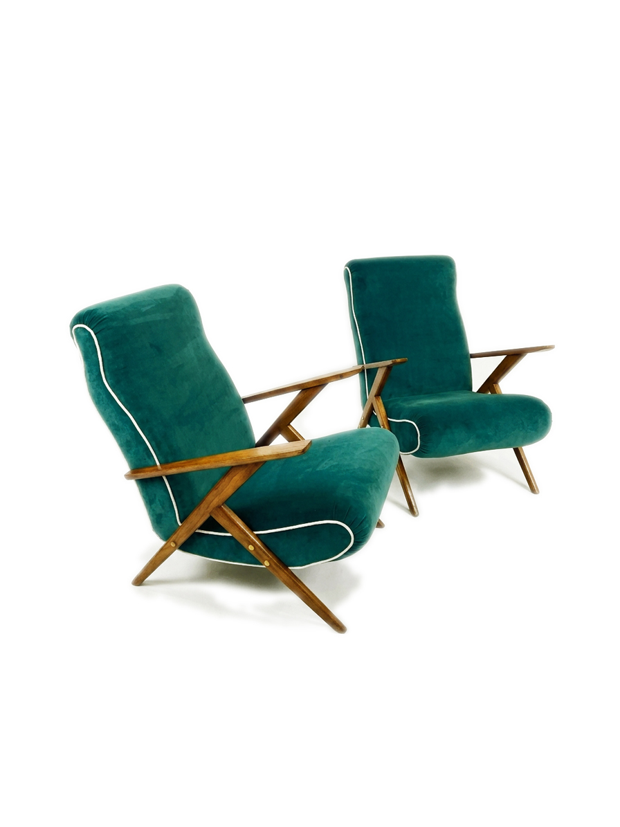 Coppia di poltrone anni 50
