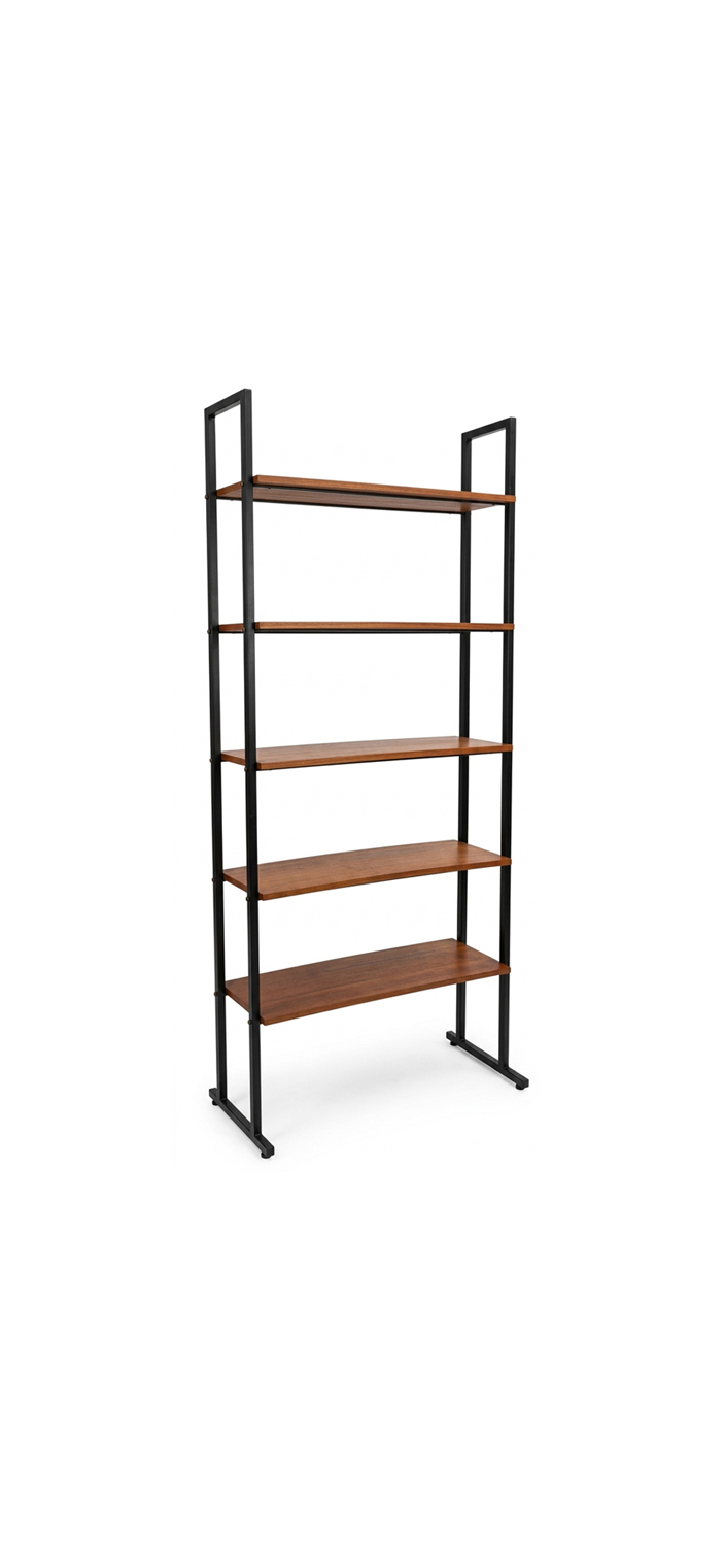 Libreria a mensole in teak, anni 60
